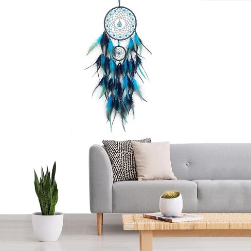 Dream Catcher for Wall Decor Handmade Hanging Crafts Colorful Feather Wall Art Ornaments Dreamcatcher for Bedroom Adult Teen Festival Gifts in Saudi Arabia