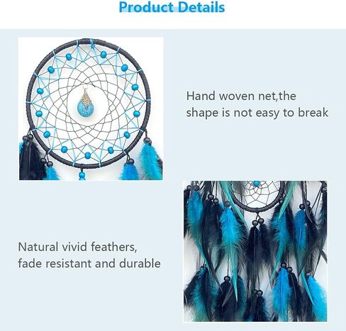 Dream Catcher for Wall Decor Handmade Hanging Crafts Colorful Feather Wall Art Ornaments Dreamcatcher for Bedroom Adult Teen Festival Gifts in Saudi Arabia