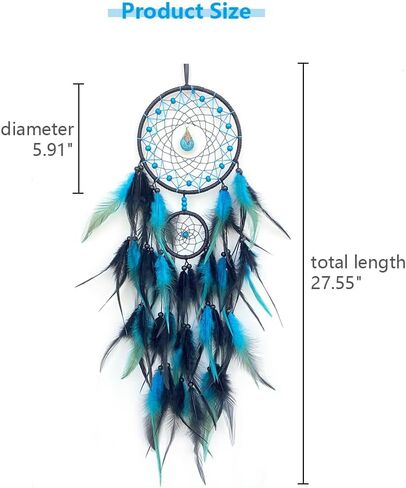 Dream Catcher for Wall Decor Handmade Hanging Crafts Colorful Feather Wall Art Ornaments Dreamcatcher for Bedroom Adult Teen Festival Gifts in Saudi Arabia