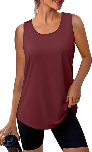 WIHOLL Workout Tops for Women Summer Athletic Tank Tops Sleeveless Shirts Beach Lightweight Gym Clothes in Saudi Arabia