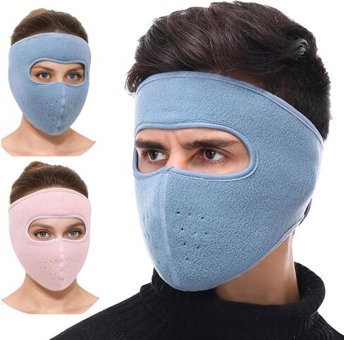 2 Pack Winter Fleece Warm Mask, Full Face Covering for Cold Weather, Winter Mask for Men & Women Outdoor in Saudi Arabia