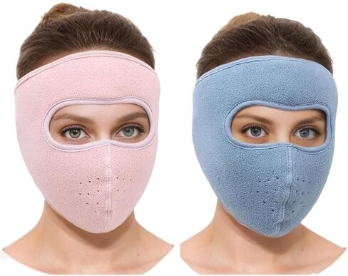 2 Pack Winter Fleece Warm Mask, Full Face Covering for Cold Weather, Winter Mask for Men & Women Outdoor in Saudi Arabia