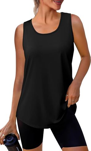 WIHOLL Workout Tops for Women Summer Athletic Tank Tops Sleeveless Shirts Beach Lightweight Gym Clothes in Kuwait