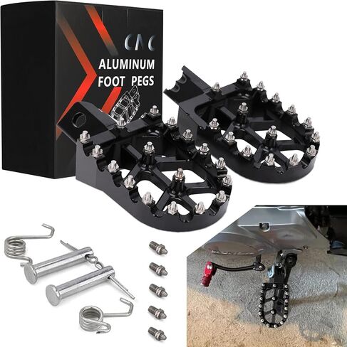 JFG Racing Dirt Bike Foot Pets ، Universal CNC Motorcycle Pit Pit Mini Bike Peets لـ KLX SSR TTR PW XR CRF 50 70 85 100 110 TAO TAO DB -X RFZ LIFAN KAYO - Black in Saudi Arabia