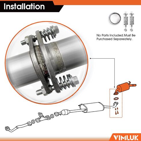 409 Stainless Steel Rear Exhaust Muffler Compatible for 2006-2011 Honda Civic 1.8L and 2006-2011 Honda Civic Hybrid Sedan 1.3L-Including Gasket and Bolt kit Part Number:18307-SNA-A01(VK-HC01) in Saudi Arabia