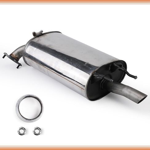 409 Stainless Steel Rear Exhaust Muffler Compatible for 2006-2011 Honda Civic 1.8L and 2006-2011 Honda Civic Hybrid Sedan 1.3L-Including Gasket and Bolt kit Part Number:18307-SNA-A01(VK-HC01) in Saudi Arabia