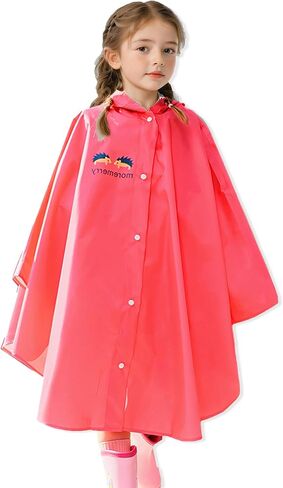 Toddler Rain Poncho Outwear Hood Rain Gear Boy and Girl Cartoon Rainwear Jacket Cute Light Weight Kids Rain Coat in Saudi Arabia