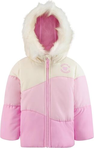 TODDLER GIRLS ZIP-FRONT COLOR BLOCK JACKET AND OVERALL SNOW PANT in Kuwait