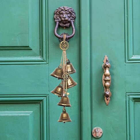 2PCS Witch Bells for Door Knob for Protection Witchcraft Bells Wiccan Magic Wind Chimes for Home Door Doorknob(Sun and Moon Charm) in Kuwait