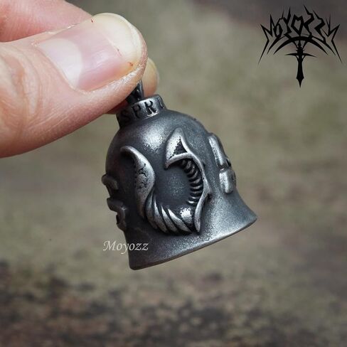 Angel Wing Knight Bell Letters USA Motorcycle Bike Riding Guardian Bell - Never Ride Faster Than Your Angel Can Fly (Black) in Saudi Arabia