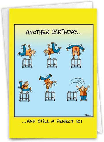 NobleWorks Hysterical Birthday Greeting Card with 5 x 7 Inch Envelope (1 Card) BdayBad Dog C10301BDG in Kuwait