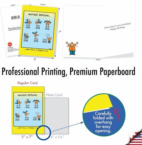 NobleWorks Hysterical Birthday Greeting Card with 5 x 7 Inch Envelope (1 Card) BdayBad Dog C10301BDG in Kuwait