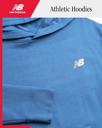 New Balance Boys' Athletic Hoodies - Performance Fleece Pullover Hoodie Sweatshirt with Stylish Back Graphic Print (8-20) in Saudi Arabia