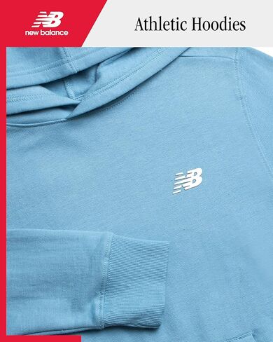 New Balance Boys' Athletic Hoodies - Performance Fleece Pullover Hoodie Sweatshirt with Stylish Back Graphic Print (8-20) in Kuwait