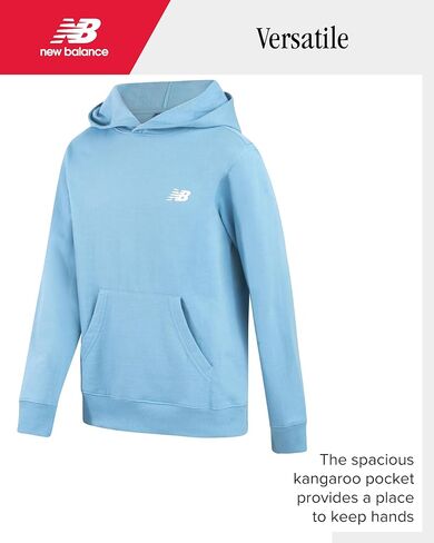 New Balance Boys' Athletic Hoodies - Performance Fleece Pullover Hoodie Sweatshirt with Stylish Back Graphic Print (8-20) in Kuwait