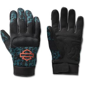 قفازات الدراجات النارية للرجال Harley-Davidson-Camo الأزرق ، 98137-23VM