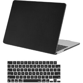 Mosiso متوافق مع MacBook Air 13 بوصة الحالة 2025 2024 2023 2022 M4 A3240 M3 A3113 M2 A2681 ، غطاء واقية من ألياف الكربون قشرة صلبة وغطاء مفاتيح Macbook Air 13.6 بوصة