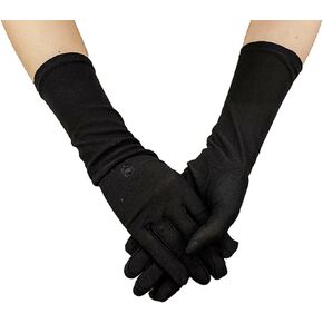 Muslims Arab Black Gloves For Women Sunproof Arm Cover Embroidery Long Arm Sleeves Full Finger Arabian Hijab Hand Gloves Fash