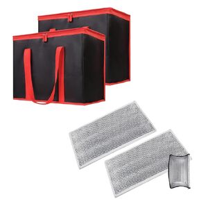 Bodaon Shaper Bottom Insert for Grocery Bag, Shaper Pad, Tote Bag, HandBag Organizer, Insulation Material, Deformation-Resistant, Sturdy, Waterproof, Eesy Cleaning (16" x 9", 2PK)