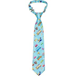 Kids Tie Boys Pre Tied Necktie Satin Neckties Adjustable for Kids Wedding Party Graduation Uniforms Photoshoot