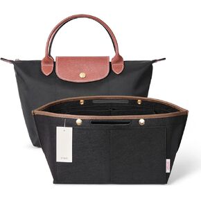 Ztujo Pres Organizer Insert for Le Pliage ، متوافق مع Longchamp le plage الكتف Bag S/L ، Top Handle S/M ， Energy S/L ، Xtra S ، Longchamp Organizer Insert (Beige ، Medium)