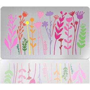 UniCraftale حوالي 1pcs stency metalcy stencil stencil etencils البرية للطلاء لطلاء زهرة الستنسل من الفولاذ المقاوم للصدأ قالب لحرق الخشب لحرق الجدار ديكور الورق