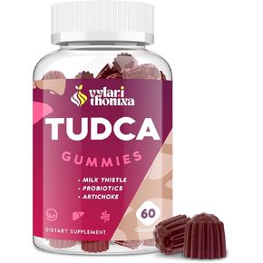 ملحق Tudca Gummy الممتاز - 2000 ملغ دعم الكبد عالي الدقة ، وإصلاح تطهير الكبد مع الحليب Thchle ، مستخلص الخرشوف ، البروبيوتيك ، أملاح الصفراء - نباتي ، 30 حصص