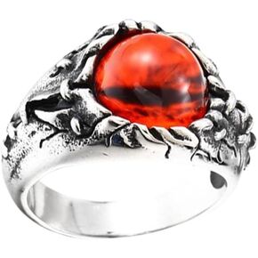 Men's Fashion Jewelry Stainless Steel Rings, Punk Demon Evil Eye Skull Ring for Men