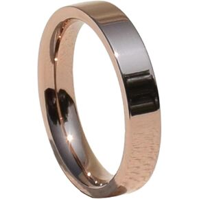 Hachfeld Pure Titanium Ring 3.3mm Personalized Fashion Original High Grade wedding Couple Ring Handmade fine Polishing, Non oxidizing, Non rusting, Non fading, Corrosion resistant Ring (0) (Titanium ring rose 4mm, 6)