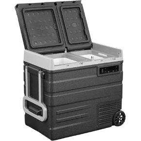 Alpicool LGT50 Dual Temperature Control 12 Volt Refrigerator 53 Quart Portable Car Fridge Freezer (-4°F~68°F) for Truck, RV, Boat, Camping and Travel
