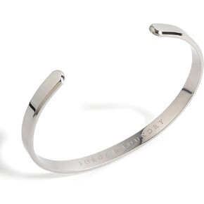 Forge & Foundry Men's Mensialist Titanium Cuff Bracelet | مؤلف من غير موثوق بالماء | المجوهرات الحرفية التي تقودها التصميم ، من لندن