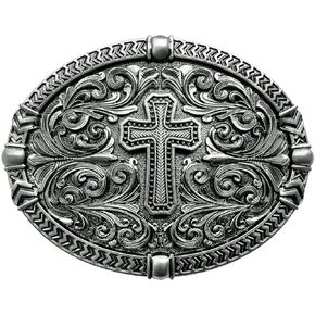 Religious Cross Western Belt Buckles for Men Cowboy Belt Buckle Cowgirl Faith Belt Buckles