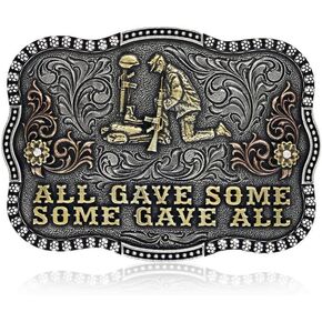 Montana Silversmiths 2nd Amendment Series Attitude Western Belt Buckle (All Gave Some -Silver)