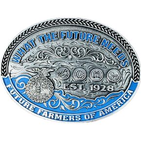 Montana Silversmiths ما يحتاجه المستقبل إلى FFA FULTER FARDERS OF AMERICA OVAL WESTRIAL BLET