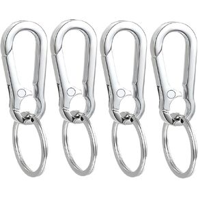 4 Pack Keychain, Metal Key Chain, Sturdy Key Ring, Key Rings Key Organizer Keychain Clip Key Chains for Men Women