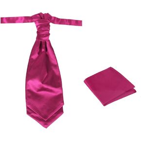 Dan Smith Solid Cravat Ascot Scarf For Party 30.5 Cm Clip-On Adjustable Pretied Ascots