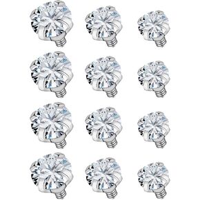 LCOLYOLI 16G كرات الاستبدال لـ Tragus Labret Medusa Percing Jewelry داخليًا ملولبًا من الفولاذ المقاوم للصدأ محارة خارقة مجوهر