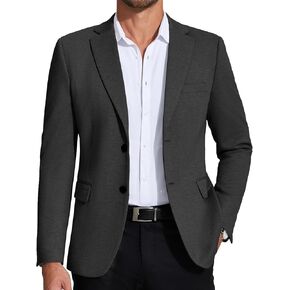 Coofandy Blazer Men Big and Tall Sport Coat Business Discal Western Suit Jacket Gray Dark ، S.