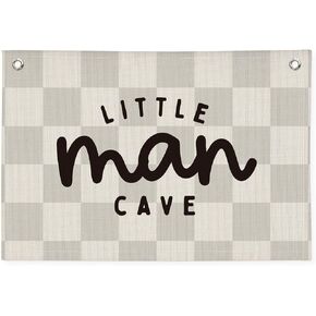 Little Man Cave Banner ، Devin Boys Boys Decor ، Decory Wall Decor
