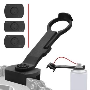 Motorcycle Bicycle Chain Lube Applicator, Mess-Free Chain Cleaner Attachment Universal fit Most Cans (with 3 Adapters)