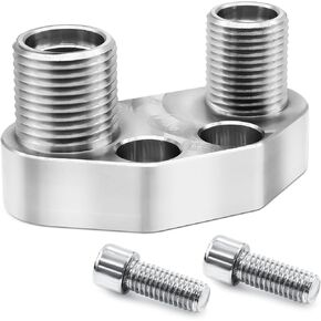 AC Compressor Quick Connector Kit Adapter Fitting for Sanden SD7B10 7176 CNC-Machined 6061-T6 Billet Aluminum Adapter Fittings with 8AN/-10AN Polished Silver Finish