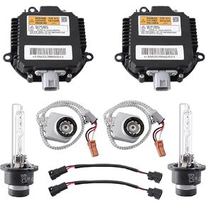 2pcs Xenon Hid Head Head Flight Ballast with Igniter & D2S Bulb ، NZMNS1111lan 28474-8991a وحدة التحكم في الصابورة الأمامية متوافقة مع Infiniti G35 G37 FX35 QX56 لـ NISSAN 350Z MAXIMA MURANO 370Z