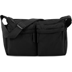 Nylon Crossbody Messenger Bag for School, Women Large Shoulder Bag Hobo Tote Bag Lightweight Computer Crossbody Bag