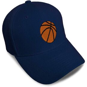 Kids Toddler Baseball Cap Sport Basketball Ball D Embroidery Cotton Boys & Girls Strap Closure Navy Adjustable