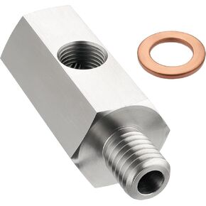 شرير الطاقة 1/8 NPT مستشعر زيت مستشعر تي شيرت ، الفولاذ المقاوم للصدأ 1/8 نا في أنثى إلى ذكور محول محول ملولب من الذكور مع منفذ أنثى 1/8 نا
