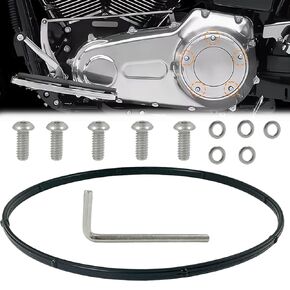 Replacement Derby Cover Screw Bolt Kit Fit for Softail Dyna Touring FLH/T Comes with 304 Stainless Steel Motorcycle Bolts Screws & Hex Wrench & O-Ring