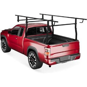 Truck Ladder Rack, Non-Drilling, 1000 LBS Load Capacity, Fit Most Truck Bed Ranging from 49" to 65" Wide, Extendable Heavy Duty Steel Cargo Rack for Kayak, Surfboard, Lumber, Ladder