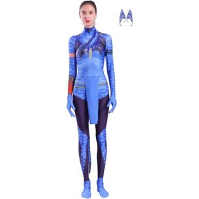 Avatar Costume for Adults, Anime Costume Halloween Cosplay Jumpsuit Tights Bodysuit Stage Costumes
