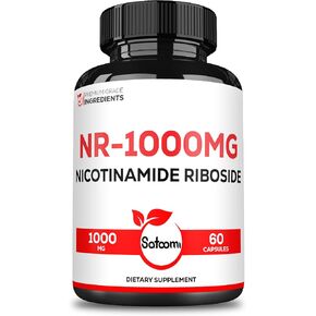 Satoomi NAD Supplement with Nicotinamide Riboside NR - Cellular Support, Aging Health, Overall Wellness - 60 Count Supply for 30 Days