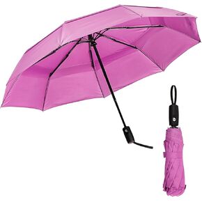Mr. Pen- Windproof Travel Umbrella, Violet, Automatic Umbrellas for Rain, Compact Umbrella, Umbrellas for Rain Windproof